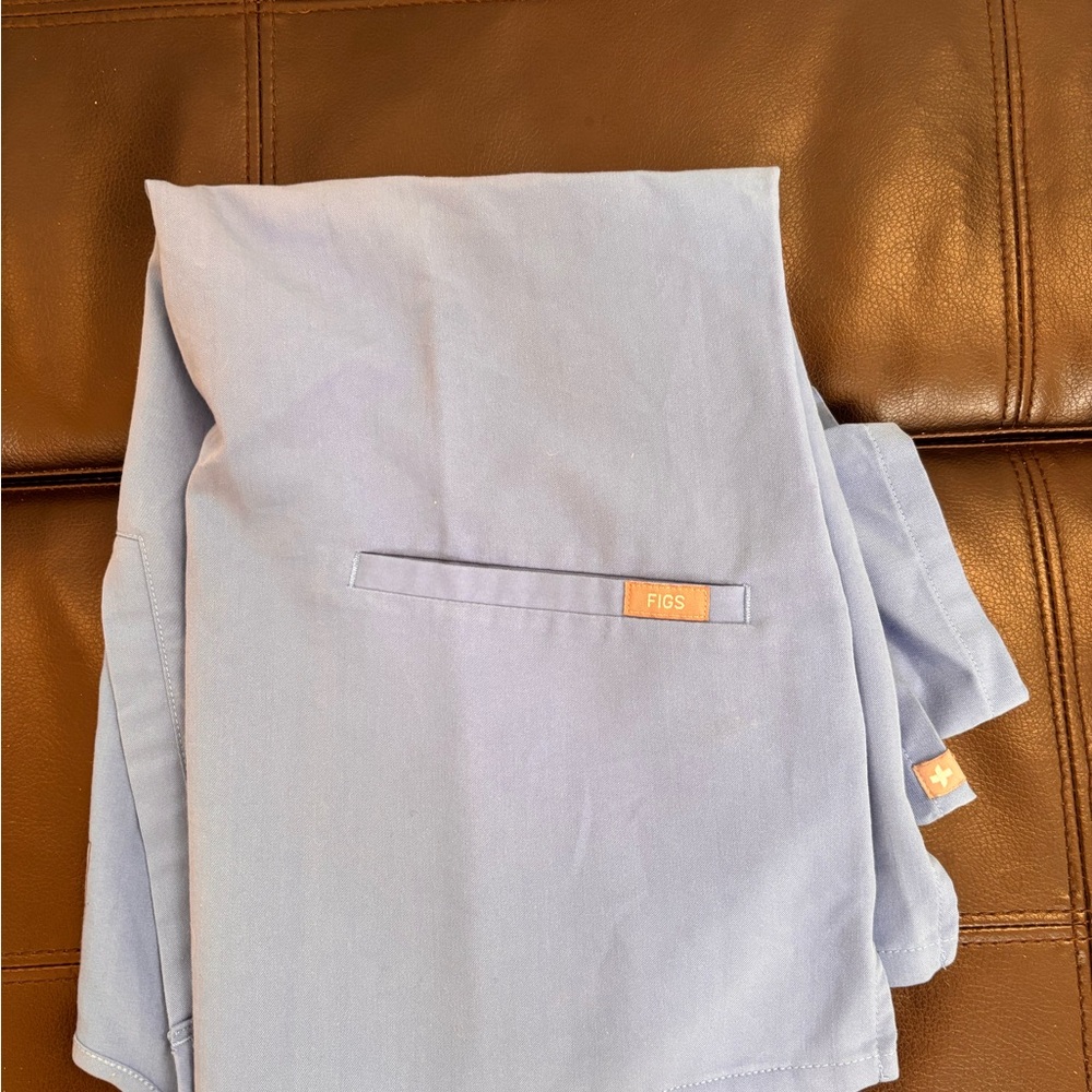 Figs Sky Blue Scrub Pants